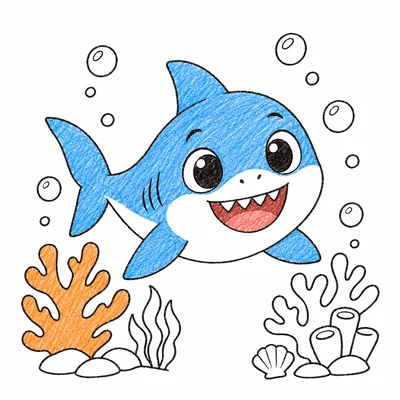Baby Shark coloring pages Baby Shark coloring pages