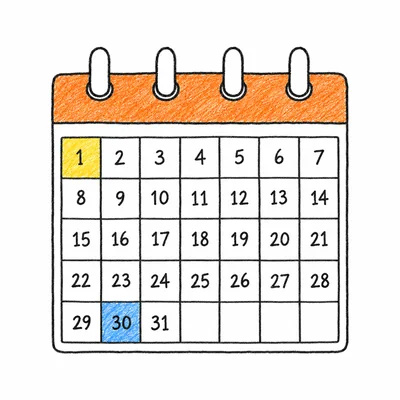 Calendar coloring pages Calendar coloring pages