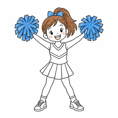 Cheerleading coloring pages Cheerleading coloring pages
