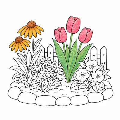 Garden coloring pages Garden coloring pages