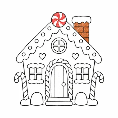 Gingerbread House coloring pages Gingerbread House coloring pages