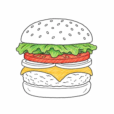 Hamburger coloring pages Hamburger coloring pages