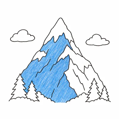 Mountain coloring pages Mountain coloring pages