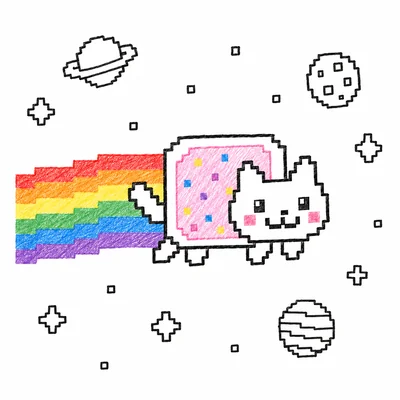 Nyan Cat coloring pages Nyan Cat coloring pages