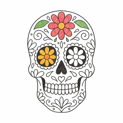 Sugar Skulls (Día de Muertos) coloring pages Sugar Skulls (Día de Muertos) coloring pages