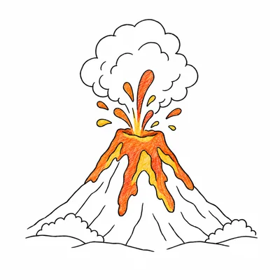 Volcano coloring pages Volcano coloring pages
