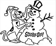 scooby making snow man scooby doo 1041