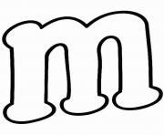 lowercase m free alphabet se54e