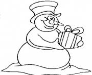 snowman bring a gift christmas df1e