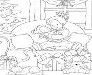 printable s christmas kid and her presentsc9ad