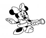 minnie holding a flashlight disney e14d coloring pages