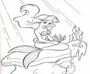 ariel sitting under ray of ligght little mermaid s60a8