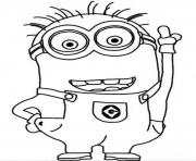 Crazy Dave The Minion Coloring Page