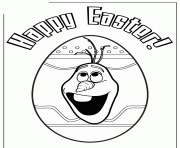 Printable olaf head inside easter egg colouring page coloring pages