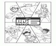 Printable big hero 6 team logo coloring pages
