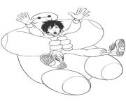 Printable baymax hero coloring pages