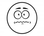 emoji smiley with fear colorear