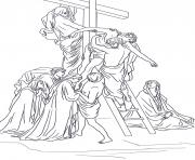 good friday 13 thirteenth station jesus is taken down from the cross by gustave dore