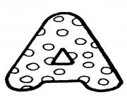 Printable bubble letter a coloring pages