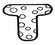 bubble letter t