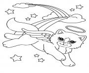 beautiful cat angel a4