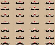 Printable Mustache Santa Holiday Wrapping PaperGift Tags