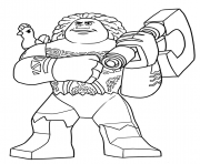 Printable lego moana disney maui coloring pages