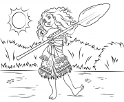 Printable princess moana waialiki having fun coloring pages