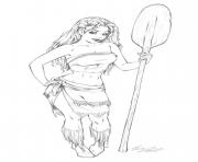 Printable moana disney princess adult fan art coloring pages