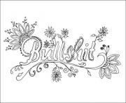 bullshit swear word mandala