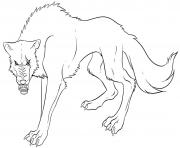 Printable anime wolf s print  coloring pages