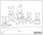 calico critters having fun picnic