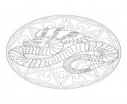 chinese new year mandala dragon