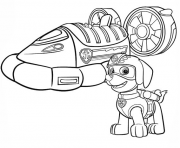 Printable paw patrol zumas hovercraft paw patrol coloring pages