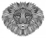 mandala animal adult lion