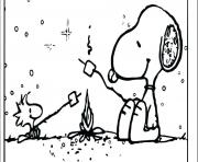 camping for kids fire snoopy