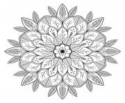 mandala leaves and flowers