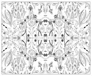 flower adult Coloring back by valentin