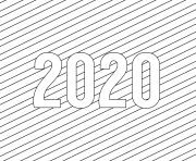 2020 Happy New Year Simple Lines