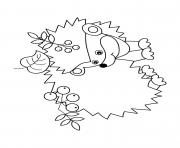 fall hedgehog leaf berries for toddlers