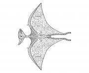 dinosaur pterodactyl doodle for adults