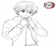 Zenitsu in a shirt demon slayer