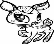 Printable Baby Deer Art coloring pages