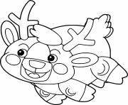 Printable Cartoon Cute Baby Deer coloring pages