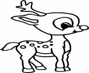 Printable Cute Baby Deer coloring pages