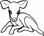 Printable Newborn Baby Deer coloring pages