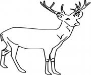 Printable Walking Simple Deer coloring pages