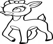 Printable Beautiful Baby Deer coloring pages
