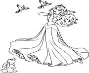 Aurora with Forest Animals Disney Princess
