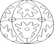 Easter Egg with Tree Patterns